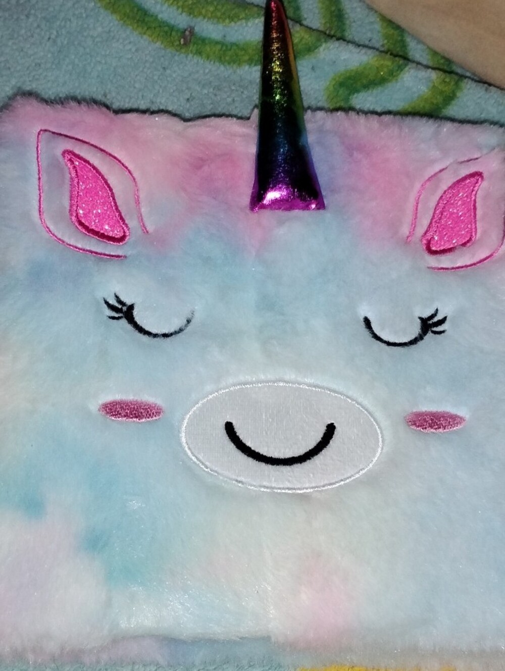 Plush Pastel Unicorn Kids Storybook - Pink & Rainbow Horn